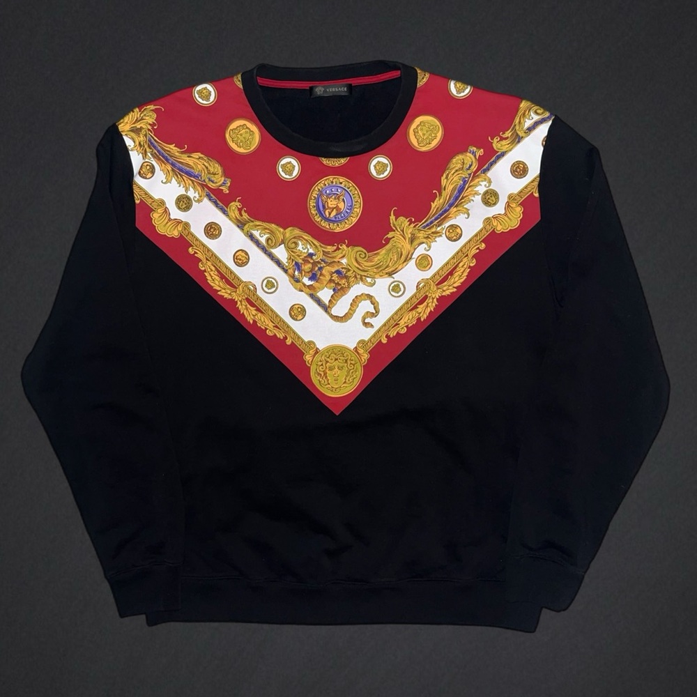 Versace Gold Medallion Crewneck Sweatshirt